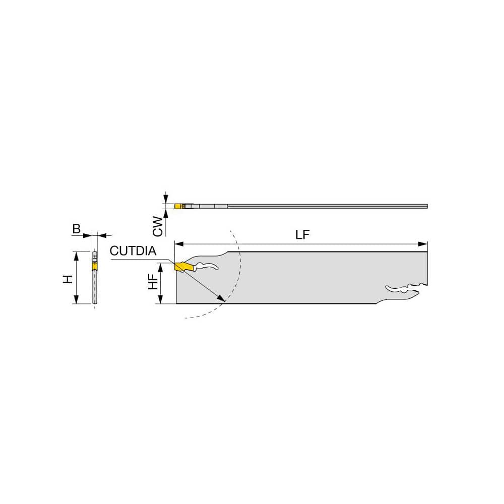 Indexable Cut-Off Blades; End Type: Double; Hand: Neutral; Blade Height (Decimal Inch): 1.2600; Blade Width (Decimal Inch): 0.1260; Blade Overall Length (Decimal Inch): 5.9055; Blade Style: QSP; Compatible Insert Style: QGM; Compatible Insert Size Code: 4