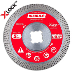 Freud - Wet & Dry-Cut Saw Blades; Blade Diameter (Inch): 5 ; Blade Material: Diamond-Tipped ; Arbor Style: X-LOCK ; Arbor Hole Diameter (Inch): 7/8 ; Arbor Hole Diameter (Decimal Inch): 7/8 ; Application: Cutting Masonry - Exact Industrial Supply