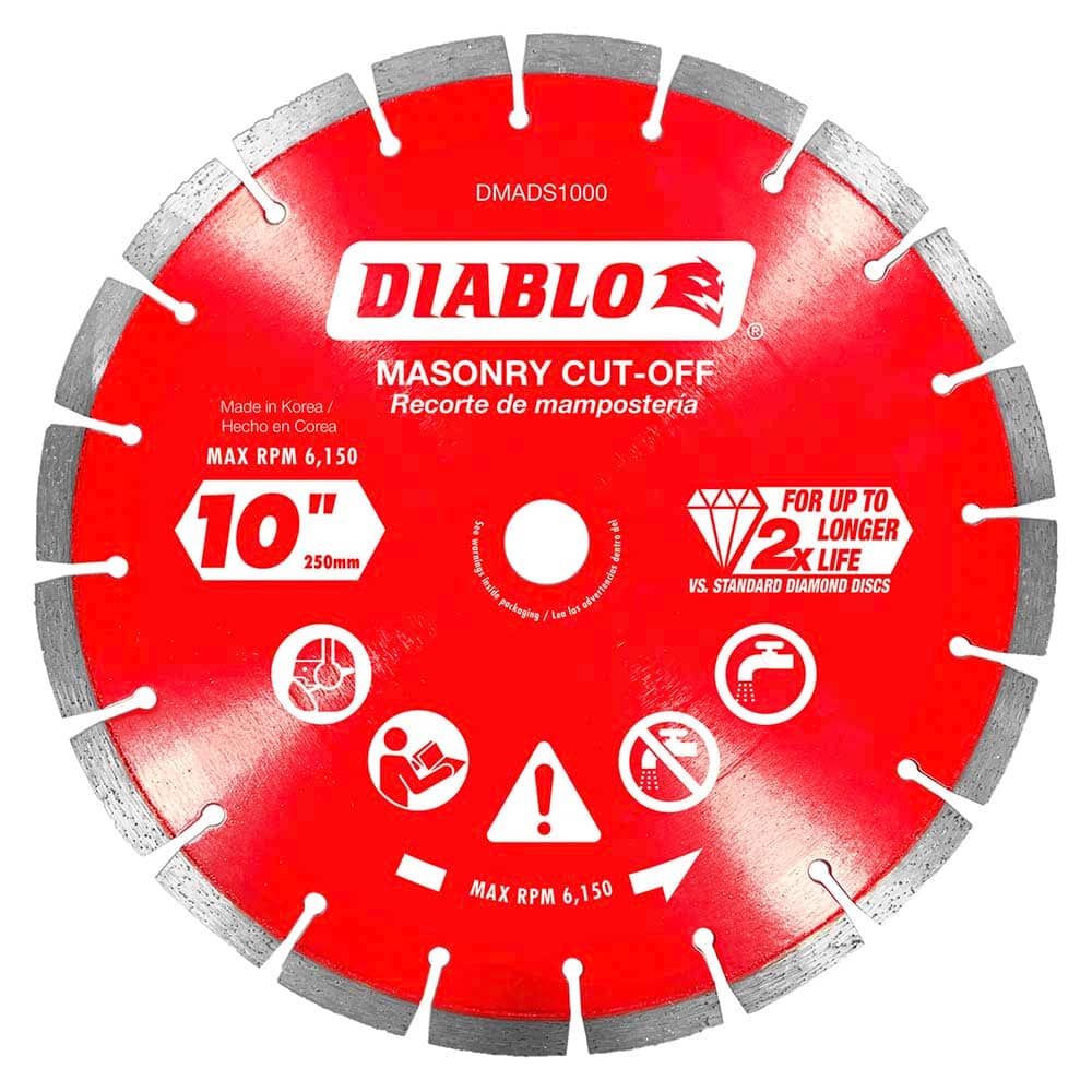 Freud - Wet & Dry-Cut Saw Blades; Blade Diameter (Inch): 10 ; Blade Material: Diamond-Tipped ; Arbor Style: Standard Round ; Arbor Hole Diameter (Inch): 5/8; 7/8 ; Arbor Hole Diameter (Decimal Inch): 5/8; 7/8 ; Application: Cutting Masonry - Exact Industrial Supply