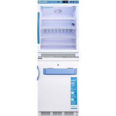 Accucold - Laboratory Refrigerators and Freezers; Type: Pharmacy, Medical-Laboratory Combination Refrigerator/Freezer ; Volume Capacity: 9 Cu. Ft. ; Minimum Temperature (C): 2.00 ; Maximum Temperature (C): 8.00 ; Width (Inch): 23.38 ; Depth (Inch): 24.38 - Exact Industrial Supply