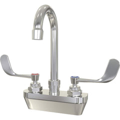 SANI-LAV - Industrial & Laundry Faucets; Type: Low Flow Faucet ; Style: Splash Mount ; Design: Swivel Spout Faucet ; Handle Type: Blade ; Spout Type: Swivel ; Mounting Centers: 4 (Inch) - Exact Industrial Supply