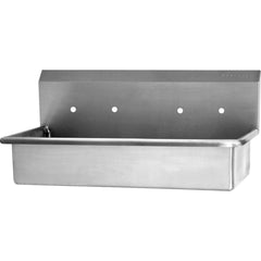 SANI-LAV - Sinks; Type: Wall Mounted Wash Station ; Outside Length: 40 (Inch); Outside Width: 20 (Inch); Outside Height: 18 (Inch); Inside Length: 37 (Inch); Inside Width: 16-1/2 (Inch) - Exact Industrial Supply