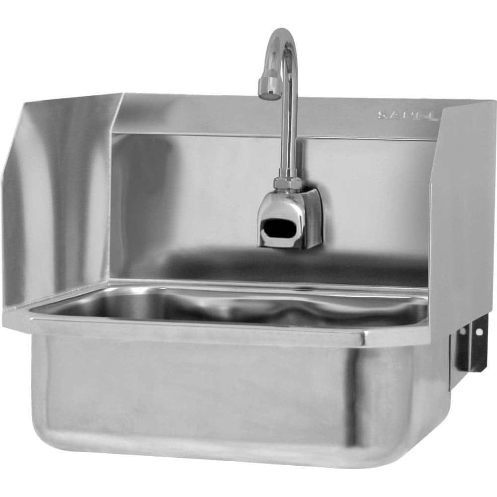 SANI-LAV - Sinks; Type: Hands-Free Wall Mounted Wash Sink ; Outside Length: 16 (Inch); Outside Width: 15-1/2 (Inch); Outside Height: 13 (Inch); Inside Length: 14 (Inch); Inside Width: 11 (Inch) - Exact Industrial Supply
