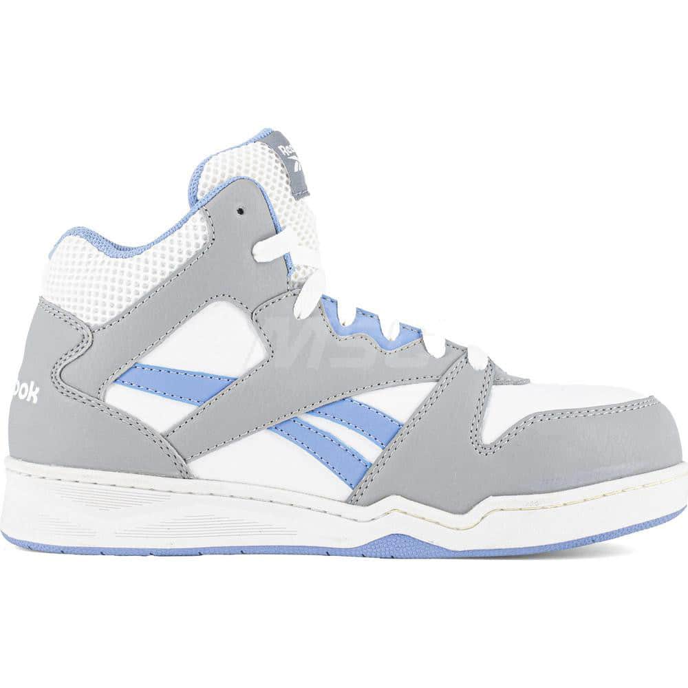 Work Boot: Leather, Composite Toe Gray, Medium Width, Non-Slip Sole