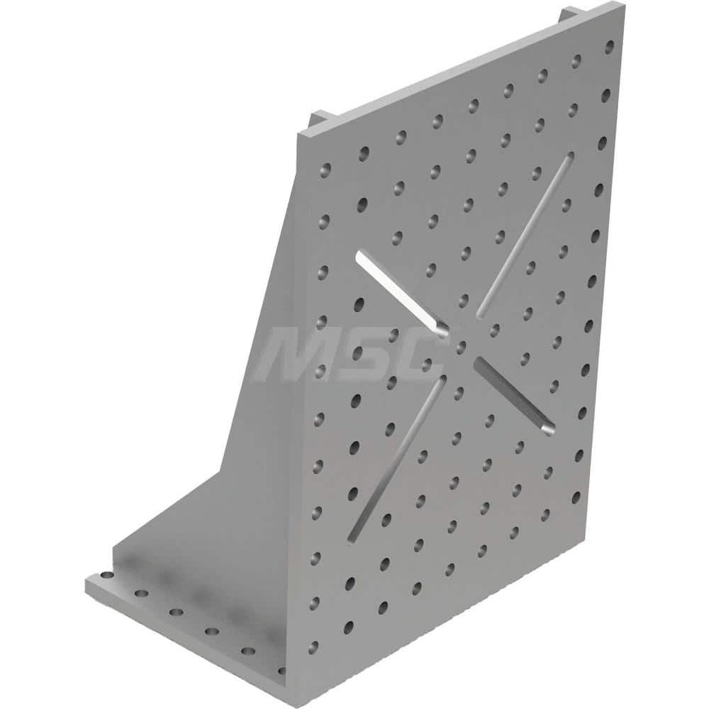 Angle Plates; Plate Surface: Machined Holes; Width (Inch): 9; Plate Style: Standard; Plate Design: Fixture; Plate Thickness (Decimal Inch): 0.3200; Material: Aluminum Alloy; Finish Type: Clear Anodized; Hole Size: 0.26; Number Of Holes: 153; Depth (Decima