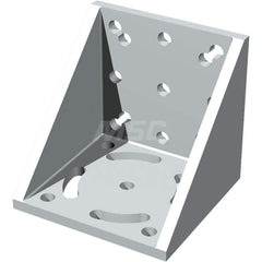 Angle Plates; Plate Surface: Machined Holes; Width (Inch): 3; Plate Style: Standard; Plate Design: Fixture; Plate Thickness (Decimal Inch): 0.1900; Material: Aluminum Alloy; Finish Type: Clear Anodized; Hole Size: 0.26; Number Of Holes: 18; Depth (Decimal