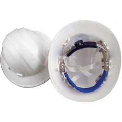 Hard Hat: Construction, Full Brim, Class C, E & G, 6-Point Suspension White, Polyethylene