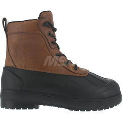 Work Boot: 8″ High, Leather, Composite Toe Black, Extra Wide Width, Non-Slip Sole