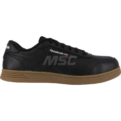 Work Boot: Size 12, Leather, Composite Toe Black, Wide Width, Non-Slip Sole