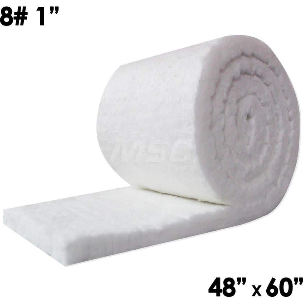 Blanket Insulation; Material: Fiber; Ceramic; Density (Lb./Cu. Ft.): 8; Shape: Roll; Thickness: 1; Length (Inch): 60; Width (Inch): 48