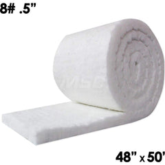 Blanket Insulation; Material: Teflon; Fiberglass Insulated; Ceramic; Density (Lb./Cu. Ft.): 8; Shape: Roll; Thickness: 0.5; Length (Inch): 600; Width (Inch): 48
