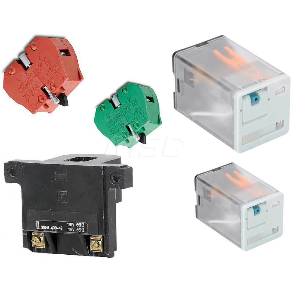 Electrical Training Systems; Type: Electrical Bugging; Includes: NEMA Motor Starter Coil; 2 Contact Blocks; 2 Ice Cube Relays; For Use With: Electrical Controls Training System