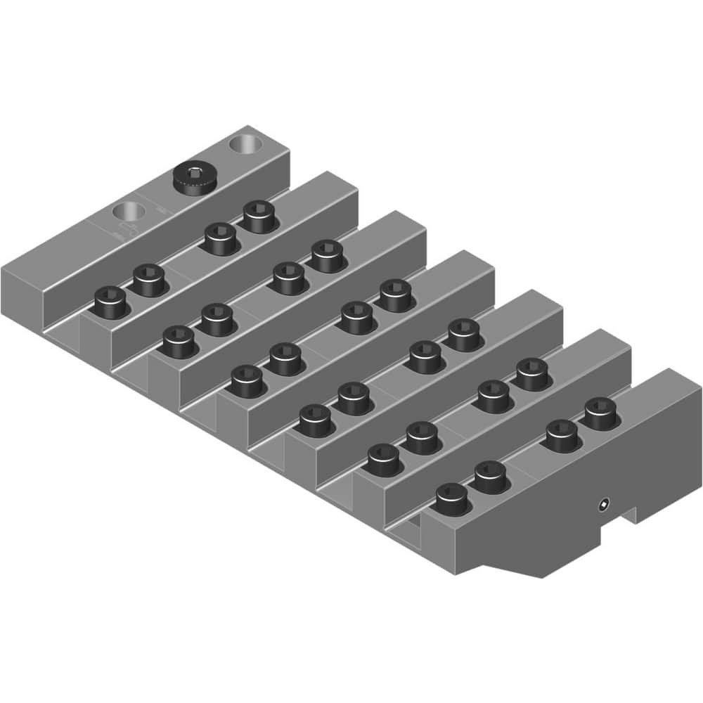 Swiss Gang Plates; Machine Compatibility: STAR; For Use With: STAR SV20-R; Number of Stations: 6; Quick Change: Yes; Material: Alloy Steel; Station Size: 6x16mm; Additional Information: Only ARNO split-shank  ™FAST CHANGE ™ tool holders and fixed stops (w