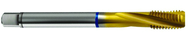 M10x1.5 6H 3-Flute Cobalt Blue Ring Semi-Bottoming 15 degree Spiral Flute Tap-TiN - Industrial Tool & Supply