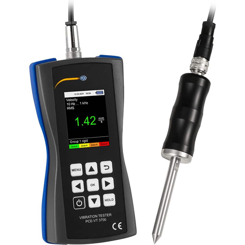Vibration Meters; Meter Type: Vibration Meter; Vibration Tester; Vibration Measurement Range: 1-10 Hz; Display Type: Color LCD; Minimum Operating Temperature: -4; Maximum Operating Temperature: 149; Measures: Vibration; Frequency; Acceleration; Velocity;