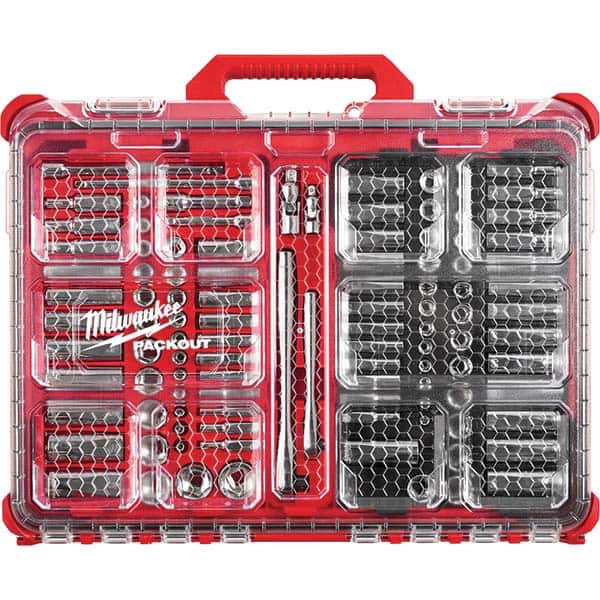 Milwaukee Tool - Socket Sets Measurement Type: Metric/Inch Drive Size: 1/4, 3/8 - Industrial Tool & Supply