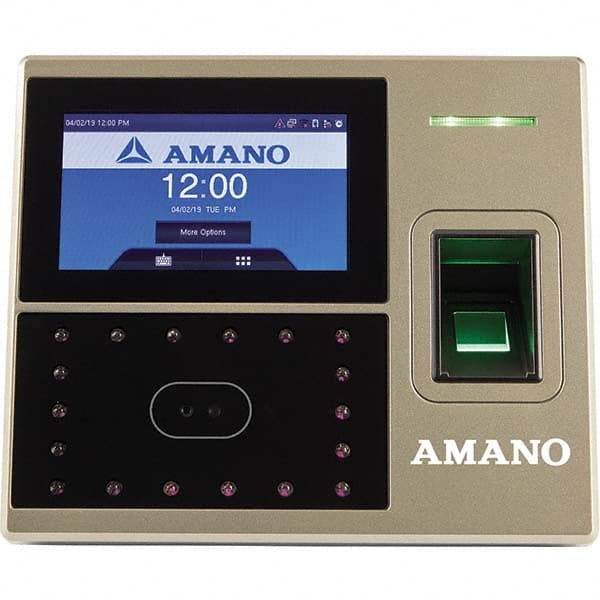 Amano - Time Clocks & Time Recorders Punch Style: Biometric Power Source: 100 to 240 V @ 50 to 60 Hz - Industrial Tool & Supply
