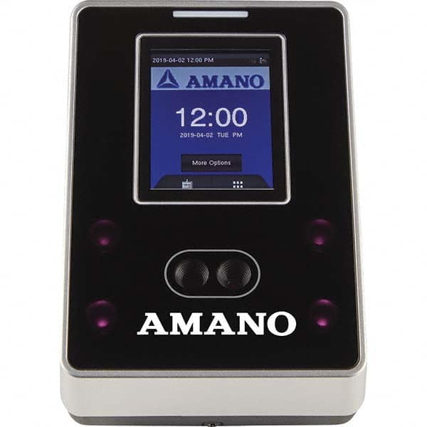Amano - Time Clocks & Time Recorders Punch Style: Biometric Power Source: 100 to 240 V @ 50 to 60 Hz - Industrial Tool & Supply