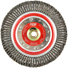 Norton - 6-7/8" OD, 5/8-11 Arbor Hole, Stringer Bead Carbon Wheel Brush - Industrial Tool & Supply
