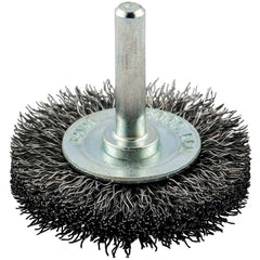 Norton - 2" OD, Crimped Carbon Wheel Brush - Industrial Tool & Supply