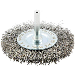 Norton - 3" OD, Crimped Carbon Wheel Brush - Industrial Tool & Supply