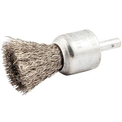 Norton - End Brushes Brush Diameter (Inch): 1 Fill Material: Stainless Steel - Industrial Tool & Supply