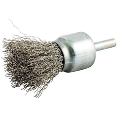 Norton - End Brushes Brush Diameter (Inch): 1 Fill Material: Stainless Steel - Industrial Tool & Supply