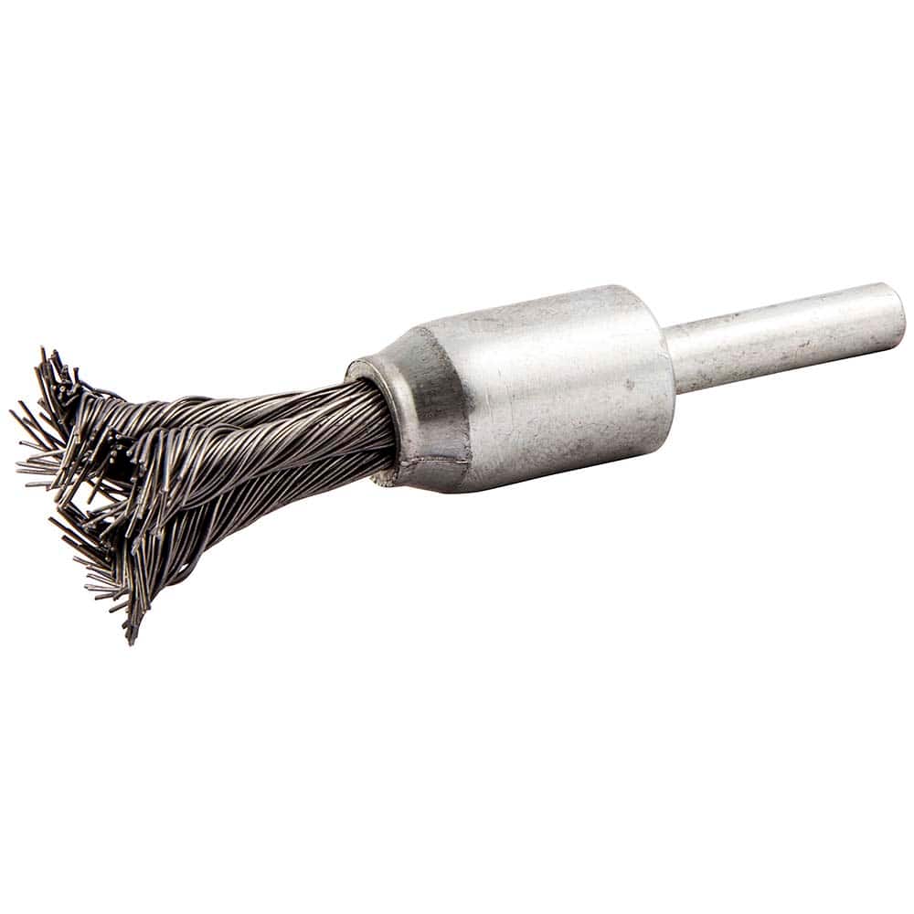 Norton - End Brushes Brush Diameter (Inch): 1/2 Fill Material: Carbon Steel - Industrial Tool & Supply