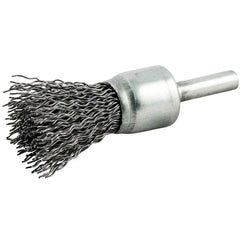 Norton - End Brushes Brush Diameter (Inch): 3/4 Fill Material: Carbon Steel - Industrial Tool & Supply