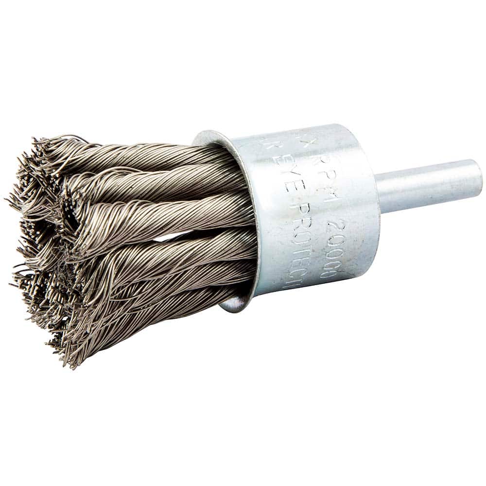Norton - End Brushes Brush Diameter (Inch): 1 Fill Material: Stainless Steel - Industrial Tool & Supply