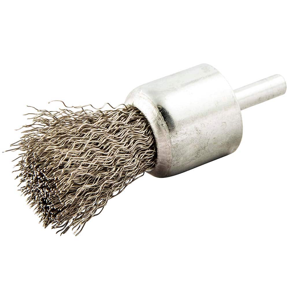 Norton - End Brushes Brush Diameter (Inch): 1 Fill Material: Stainless Steel - Industrial Tool & Supply