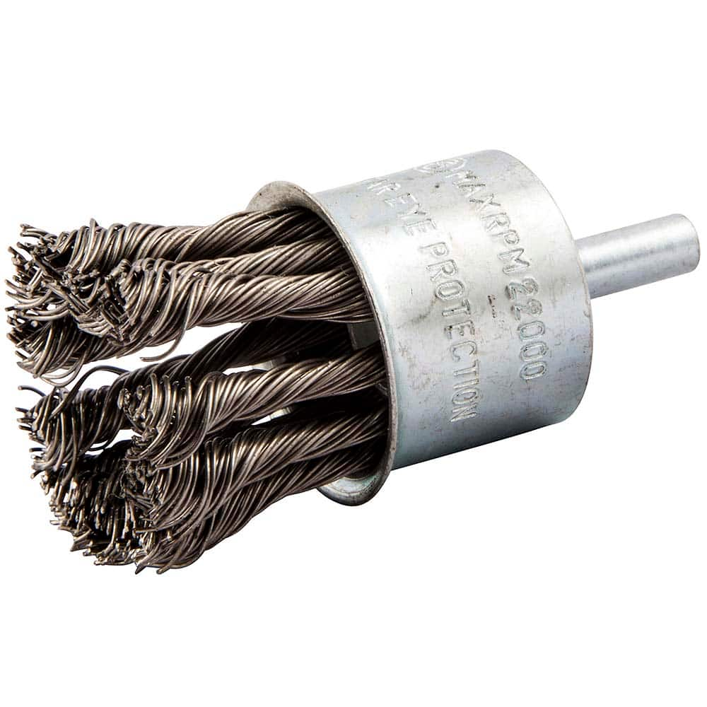 Norton - End Brushes Brush Diameter (Inch): 1-1/8 Fill Material: Carbon Steel - Industrial Tool & Supply