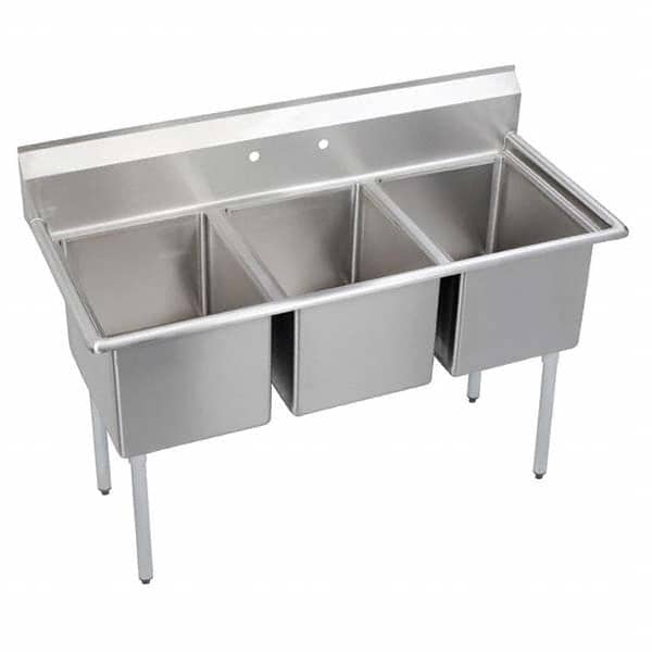 Sinks; Type: Scullery Sink; Outside Length: 57.000; Outside Length: 57; Outside Width: 25-3/4; 25.75 in; Outside Height: 45; Outside Height: 45 in; 45.0 in; 45.0000; Material: Stainless Steel; Inside Length: 16; Inside Length: 16 in; 16.0 mm; Inside Width