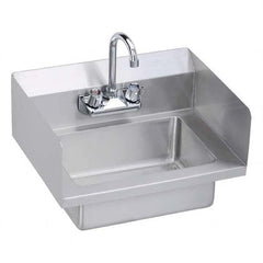 Sinks; Type: Hand Sink Wall Mount w/Manual Faucet; Outside Length: 18.000; Outside Length: 18; Outside Width: 14-1/2; 14.5 in; Outside Height: 11; Outside Height: 11.0000; 11 in; 11.0 in; Material: Stainless Steel; Inside Length: 14; Inside Length: 14.0 m