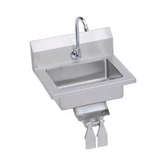 ELKAY - Stainless Steel Sinks Type: Hand Sink Wall Mount w/Knee Valve Outside Length: 18 (Inch) - Industrial Tool & Supply