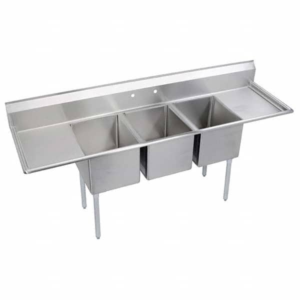 Sinks; Type: Scullery Sink; Outside Length: 88.000; Outside Length: 88; Outside Width: 25-3/4; 25.75 in; Outside Height: 45; Outside Height: 45 in; 45.0 in; 45.0000; Material: Stainless Steel; Inside Length: 16; Inside Length: 16 in; 16.0 mm; Inside Width