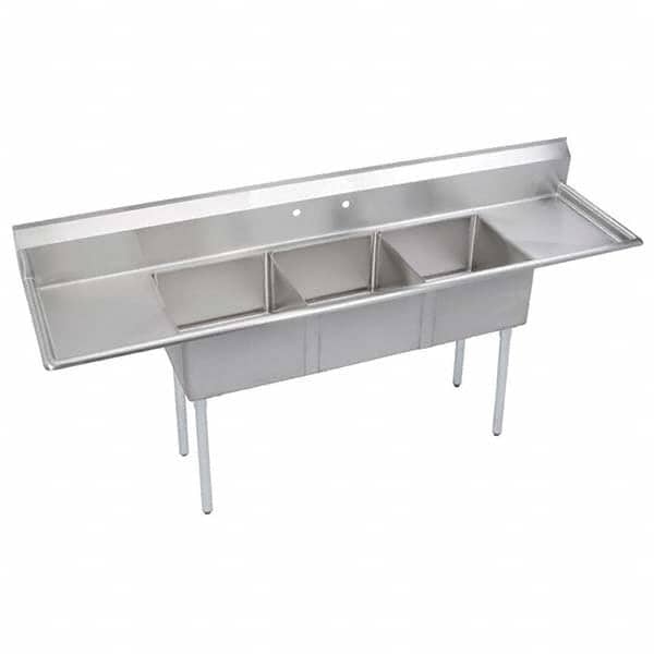 Sinks; Type: Scullery Sink; Outside Length: 124.000; Outside Length: 124; Outside Width: 29-3/4; 29.75 in; Outside Height: 45; Outside Height: 45 in; 45.0 in; 45.0000; Material: Stainless Steel; Inside Length: 24; Inside Length: 24 in; 24.0 mm; Inside Wid
