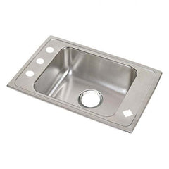 ELKAY - Stainless Steel Sinks Type: Drop In Sink Outside Length: 25 (Inch) - Industrial Tool & Supply