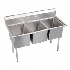ELKAY - Stainless Steel Sinks Type: Scullery Sink Outside Length: 57 (Inch) - Industrial Tool & Supply