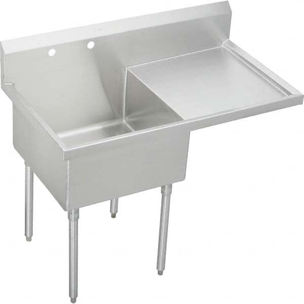 Sinks; Type: Scullery Sink; Outside Length: 49.500; Outside Length: 49-1/2; Outside Width: 27-1/2; 27.5 in; Outside Height: 44; Outside Height: 44.0000; 44 in; 44.0 in; Material: Stainless Steel; Inside Length: 24; Inside Length: 24 in; 24.0 mm; Inside Wi