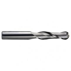 13/32" Dia. - 2-3/4" OAL - Ball Nose SE TiCN Carbide End Mill - 2 FL - Industrial Tool & Supply