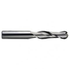 2mm Dia. x 45mm Overall Length 2-Flute Square End Solid Carbide SE End Mill-Round Shank-Center Cut-WXL - Industrial Tool & Supply
