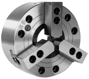 3-Jaw Extra Large Hole Power Chuck; Direct Mount A2-8; 10" - Industrial Tool & Supply