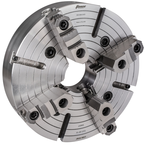 4-Jaw(2Pc) Independent Forged Steel Body Chuck 20" A2-8, 4.92" Hole, - Industrial Tool & Supply