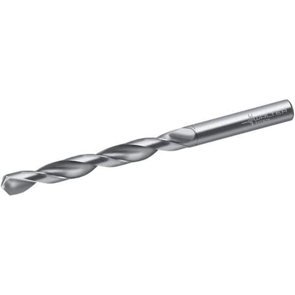 Walter-Titex - 2.7mm 118° Solid Carbide Jobber Drill - Bright Finish, Right Hand Cut, Spiral Flute, Straight Shank, 61mm OAL, N Point - Industrial Tool & Supply