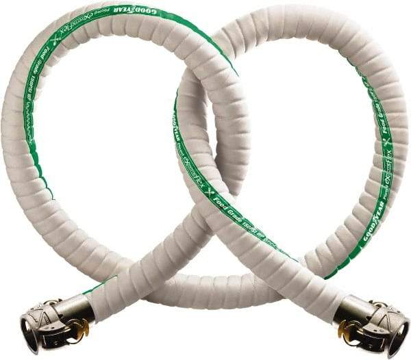 Continental ContiTech - 3" Inside x 3-1/2" Outside Diam, Food & Beverage Hose - 3" Bend Radius, White, 150 Max psi, 100' Coil Length, 29 Vacuum Rating - Industrial Tool & Supply