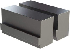 CarveSmart - 2" Wide x 3" High x 2" Thick, Flat/No Step Vise Jaw - Soft, Aluminum, Fixed Jaw, Compatible with 6" Vises - Industrial Tool & Supply