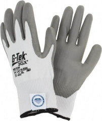 PIP - Size XL, ANSI Cut Lvl A4, Cut Resistant Gloves - Palm & Fingers Coated, White/Gray - Industrial Tool & Supply