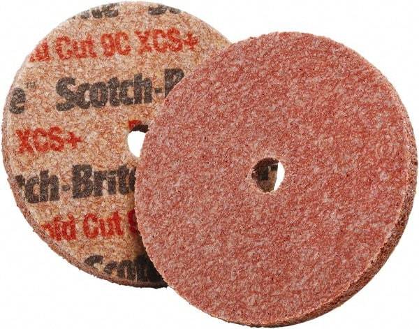 3M - 3" Diam, 1/4" Face Width, 3/8" Center Hole, Extra Coarse Grade, Ceramic Deburring Wheel - Unitized, Hard Density 9 Grade - Industrial Tool & Supply
