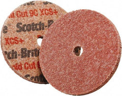3M - 3" Diam, 1/4" Face Width, 3/8" Center Hole, Extra Coarse Grade, Ceramic Deburring Wheel - Unitized, Hard Density 9 Grade - Industrial Tool & Supply